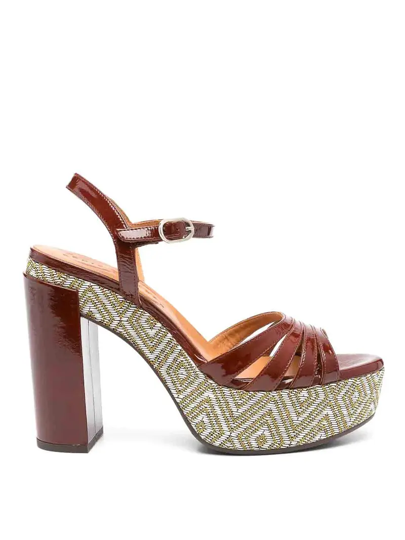 Sneakers logate Marrone