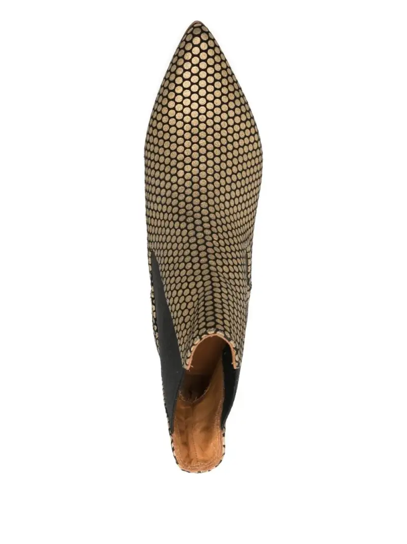Chie Mihara Stivaletti oro con design a pois miniatura 2
