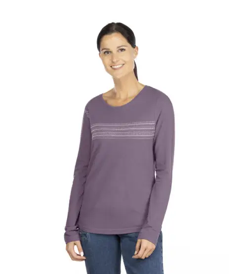 Dalmatien Ornament - maglia a maniche lunghe - donna Dark Violet