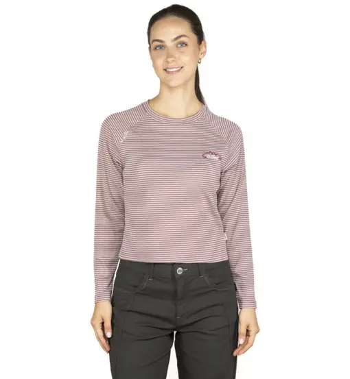 Gröden Mountain Flower W - maglia manica lunga - donna Red