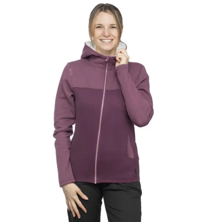 Kössen W - felpa con cappuccio - donna Bordeaux