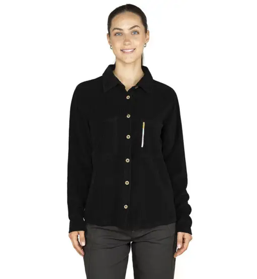Vogesen Mountain Flower W - camicia maniche lunghe - donna Black