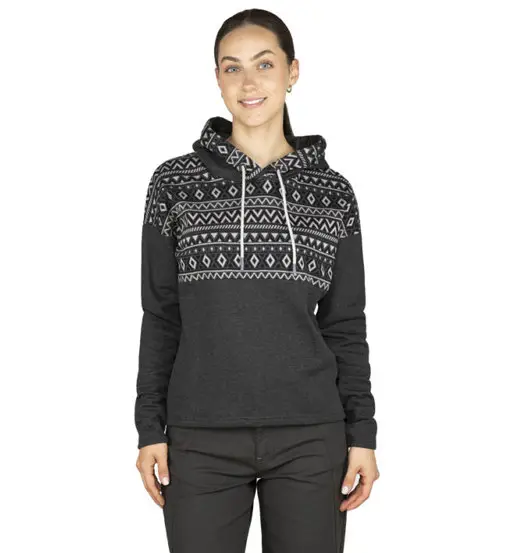 Wallis Ornament W - felpa con cappuccio - donna Black