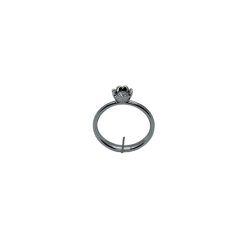 Anello Solitario Donna Oro Bianco - Chimento