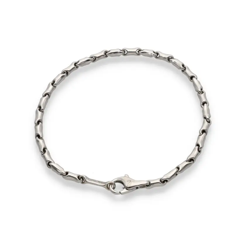 Bracciale Chimento tubolare in oro bianco