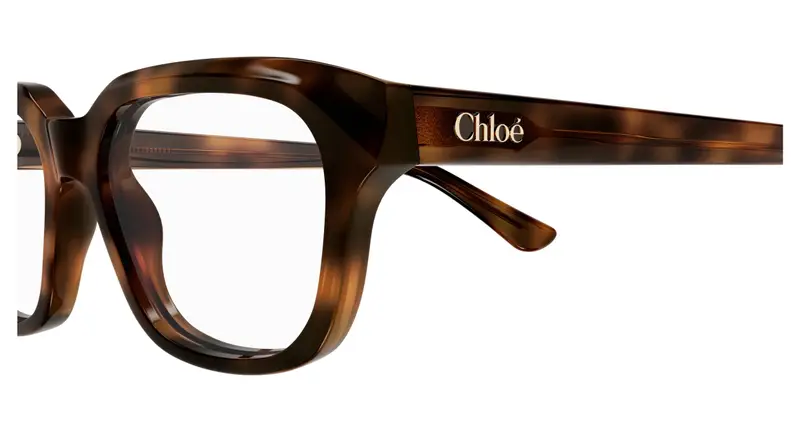 Chloé Donna CH0292O 007 Montature da vista Acetato Havana Trasparente Squadrata miniatura 2