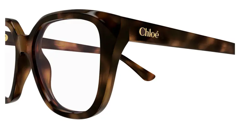 Chloé Donna CH0293O 002 Montature da vista Acetato Havana Trasparente Squadrata miniatura 2