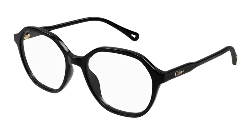 Chloé Donna CH0312O 001 Montature da vista Acetato Nero Trasparente Squadrata