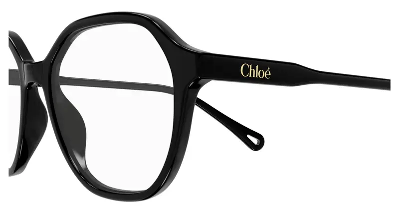 Chloé Donna CH0312O 001 Montature da vista Acetato Nero Trasparente Squadrata miniatura 2