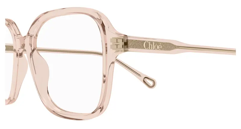 Chloé Donna CH0313O 005 Montature da vista Acetato Rosa Trasparente Squadrata miniatura 2
