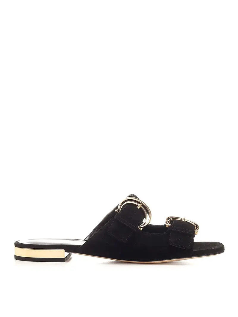 Alize Flat Double C Buckle Sleepers Black Nero
