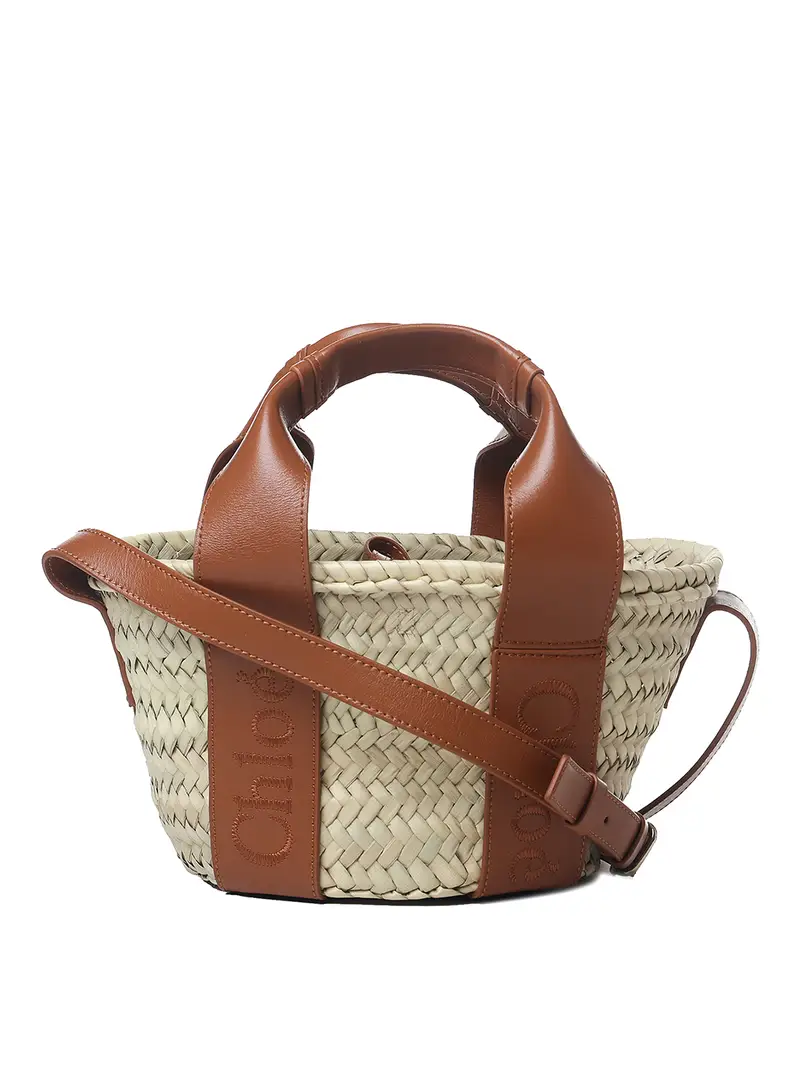 Borsa a cestino piccola Beige