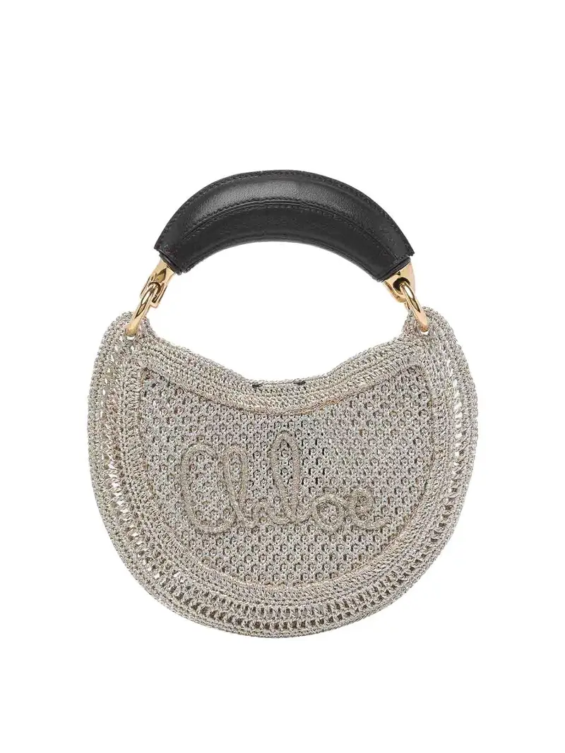 Borsa estiva a banana Argento