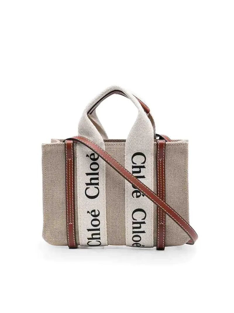 Borsa in lino Marrone