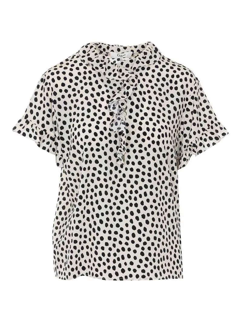 Camicia Beige Con Chiusura Bottoni Frontali Bianco