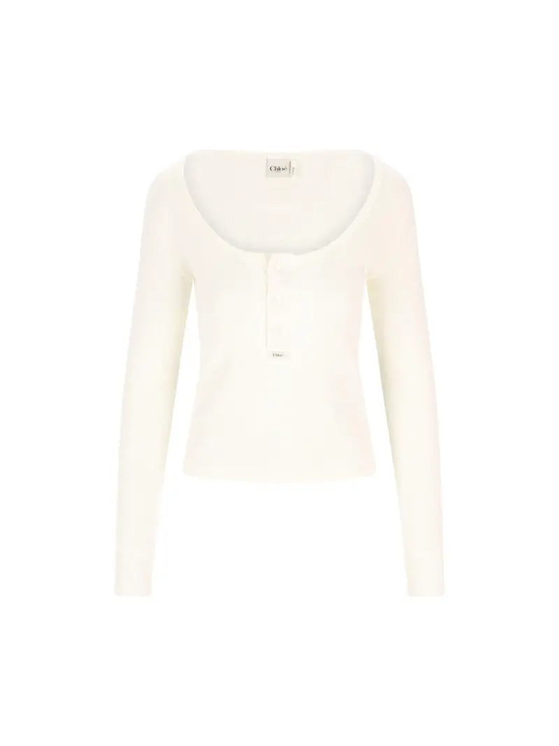 Camicia Henley In Cotone BIANCO