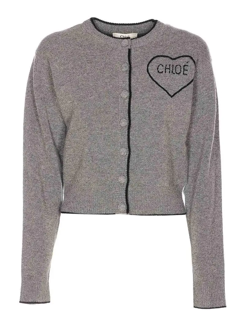 CHLOE' Cardigan Grigio 4185123