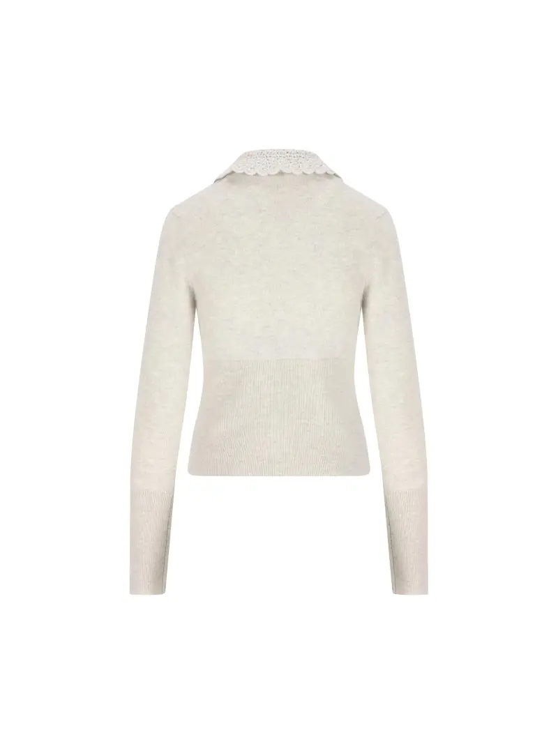 Cardigan in Lana GRIGIO miniatura 2