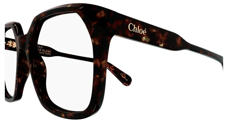 Donna Chloé CH0263O 009 Montature da vista Acetato Havana Trasparente Squadrata miniatura 3