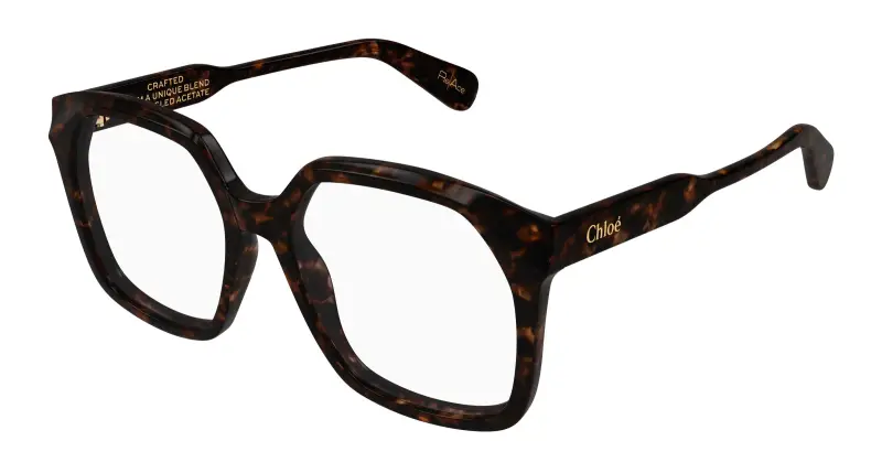 Donna Chloé CH0263O 009 Montature da vista Acetato Havana Trasparente Squadrata