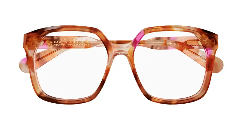 Donna Chloé CH0263O 010 Montature da vista Acetato Havana Trasparente Squadrata miniatura 2