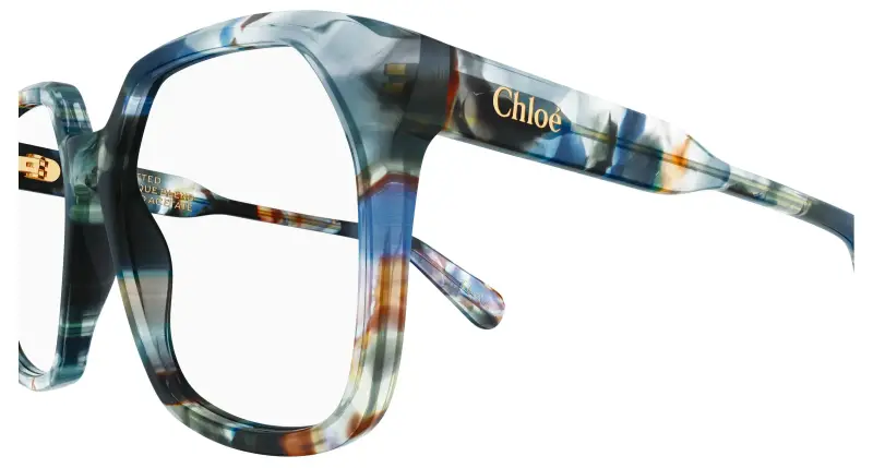 Donna Chloé CH0263O 011 Montature da vista Acetato Grigio Trasparente Squadrata miniatura 3