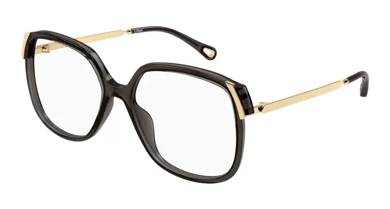 Donna Chloé CH0287O 006 Montature da vista Acetato Grigio Trasparente Squadrata