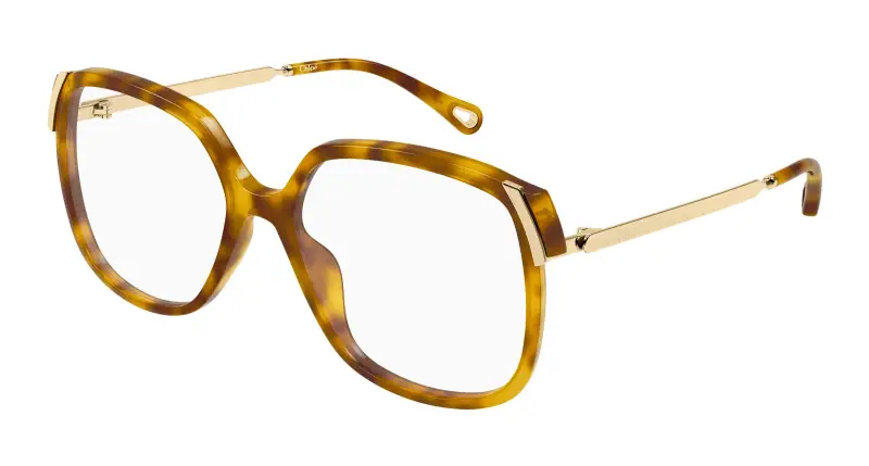 Donna Chloé CH0287O 008 Montature da vista Acetato Havana Trasparente Squadrata