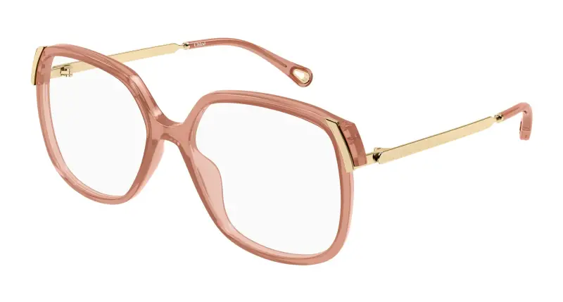 Donna Chloé CH0287O 009 Montature da vista Acetato Marrone Trasparente Squadrata