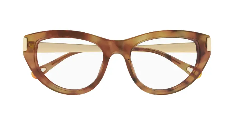 Donna Chloé CH0352O 002 Montature da vista Acetato Havana Trasparente Cat Eye miniatura 2