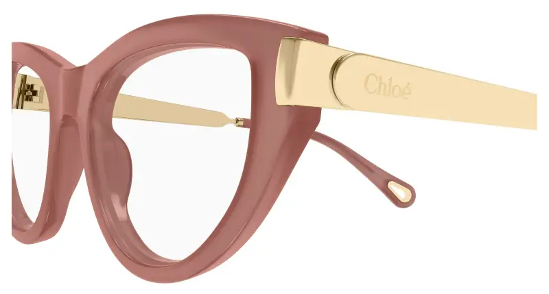 Donna Chloé CH0352O 004 Montature da vista Acetato Rosa Trasparente Cat Eye miniatura 3