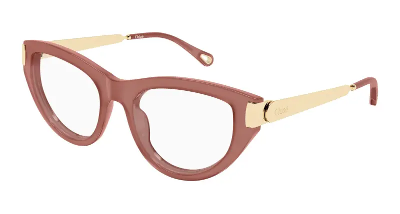 Donna Chloé CH0352O 004 Montature da vista Acetato Rosa Trasparente Cat Eye