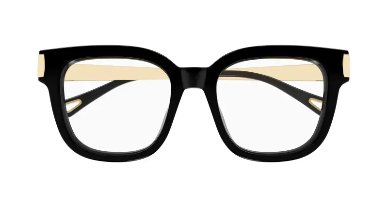 Donna Chloé CH0353O 001 Montature da vista Acetato Nero Trasparente Squadrata miniatura 2