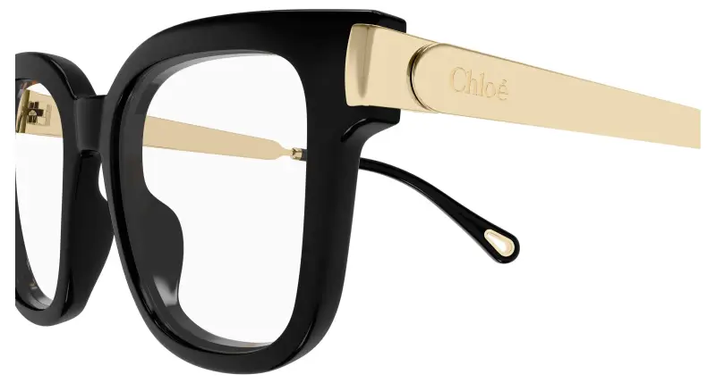 Donna Chloé CH0353O 001 Montature da vista Acetato Nero Trasparente Squadrata miniatura 3