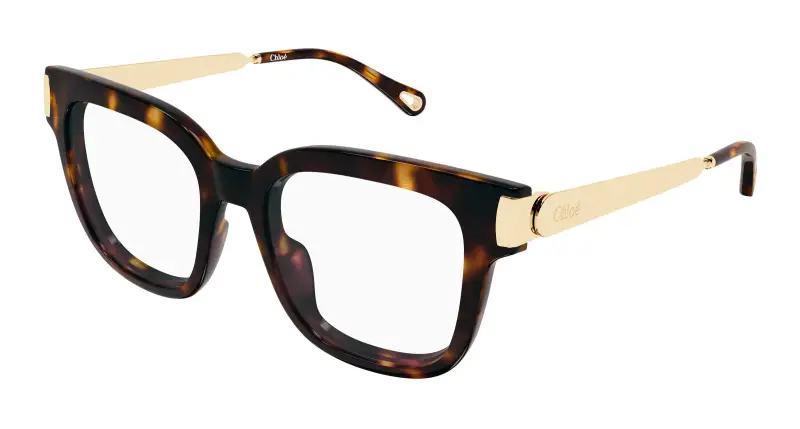 Donna Chloé CH0353O 002 Montature da vista Acetato Havana Trasparente Squadrata