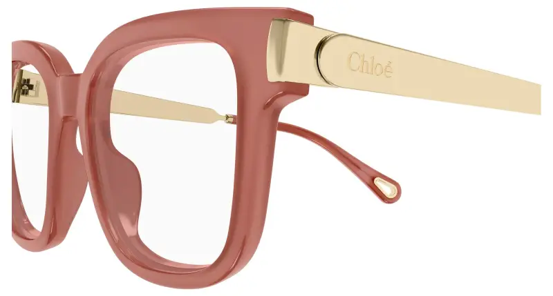 Donna Chloé CH0353O 004 Montature da vista Acetato Rosa Trasparente Squadrata miniatura 3