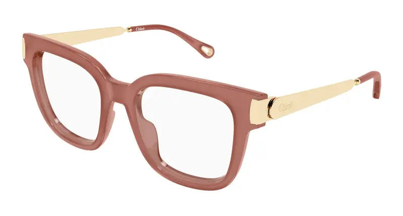 Donna Chloé CH0353O 004 Montature da vista Acetato Rosa Trasparente Squadrata