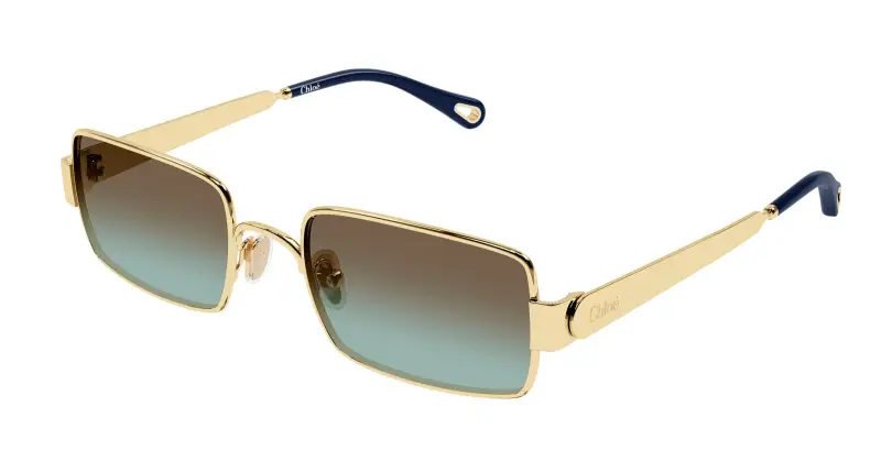 Donna Chloé CH0354S 003 Occhiali da sole Metallo Oro Marrone Squadrata