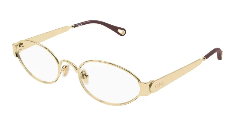 Donna Chloé CH0355O 002 Montature da vista Metallo Oro Trasparente Rotonda