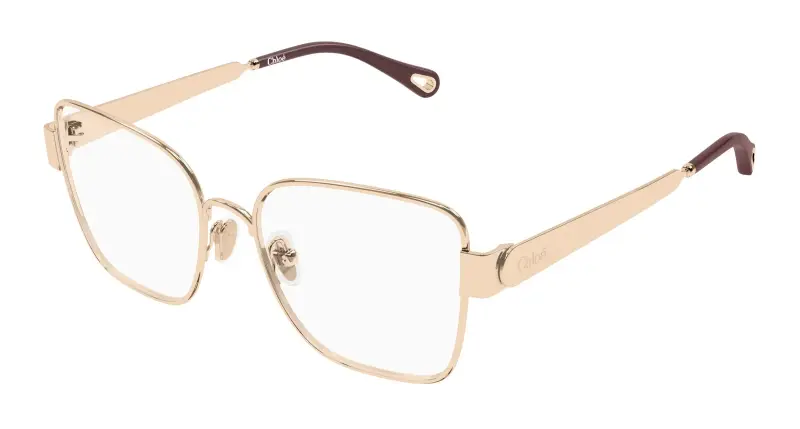 Donna Chloé CH0356O 002 Montature da vista Metallo Oro Trasparente Farfalla