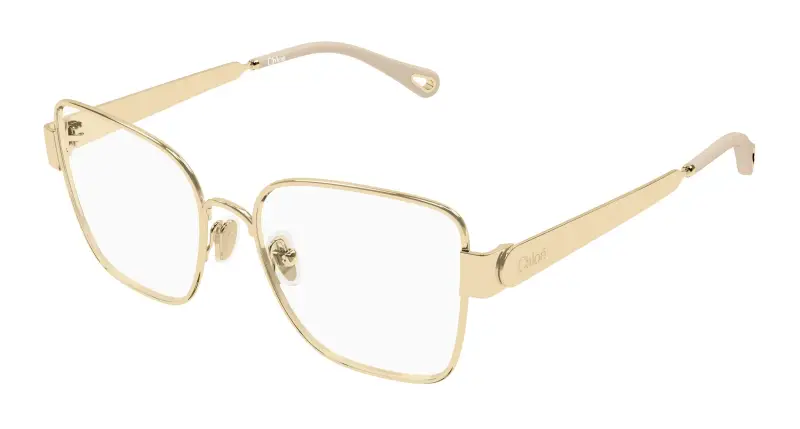 Donna Chloé CH0356O 003 Montature da vista Metallo Oro Trasparente Farfalla