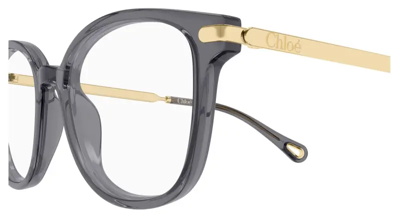 Donna Chloé CH0359O 001 Montature da vista Acetato Grigio Trasparente Squadrata miniatura 3