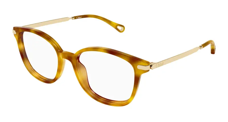 Donna Chloé CH0359O 002 Montature da vista Acetato Havana Trasparente Squadrata