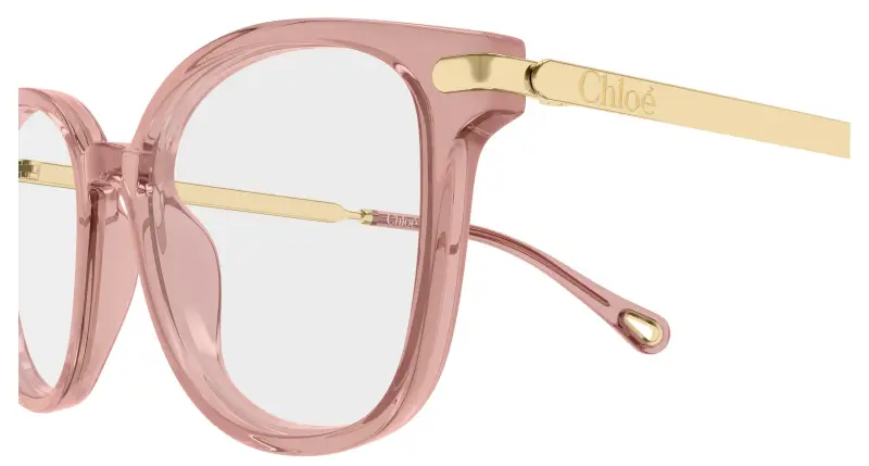Donna Chloé CH0359O 003 Montature da vista Acetato Rosa Trasparente Squadrata miniatura 3