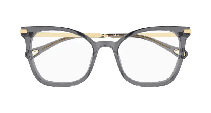 Donna Chloé CH0360O 001 Montature da vista Acetato Grigio Trasparente Squadrata miniatura 2
