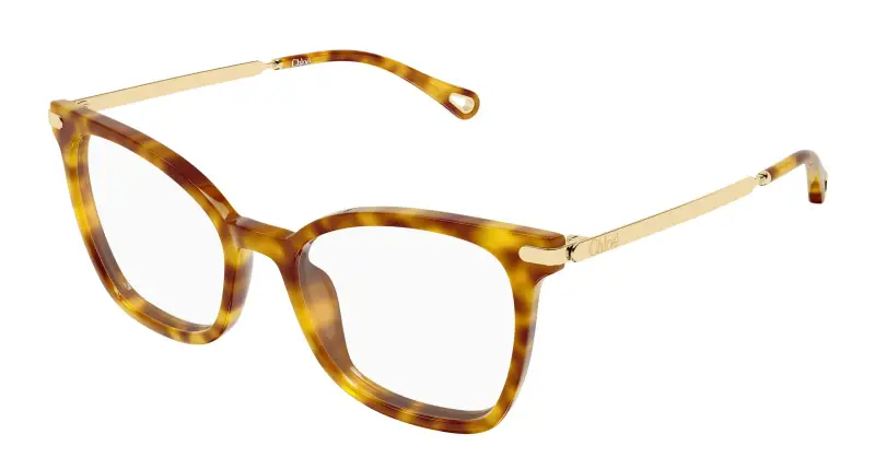 Donna Chloé CH0360O 002 Montature da vista Acetato Havana Trasparente Squadrata