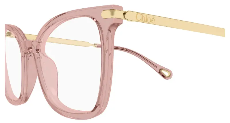 Donna Chloé CH0360O 003 Montature da vista Acetato Rosa Trasparente Squadrata miniatura 3