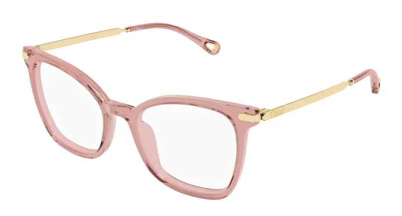Donna Chloé CH0360O 003 Montature da vista Acetato Rosa Trasparente Squadrata