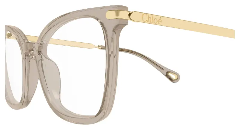 Donna Chloé CH0360O 004 Montature da vista Acetato Marrone Trasparente Squadrata miniatura 3