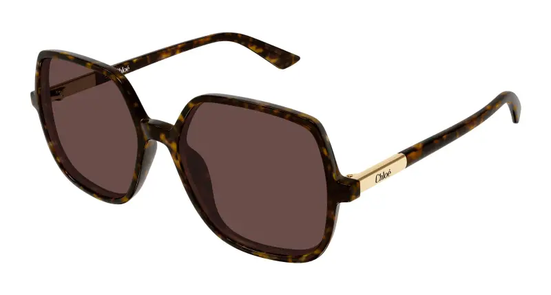 Donna Chloé CH0362S 002 Occhiali da sole Acetato Havana Marrone Geometrica
